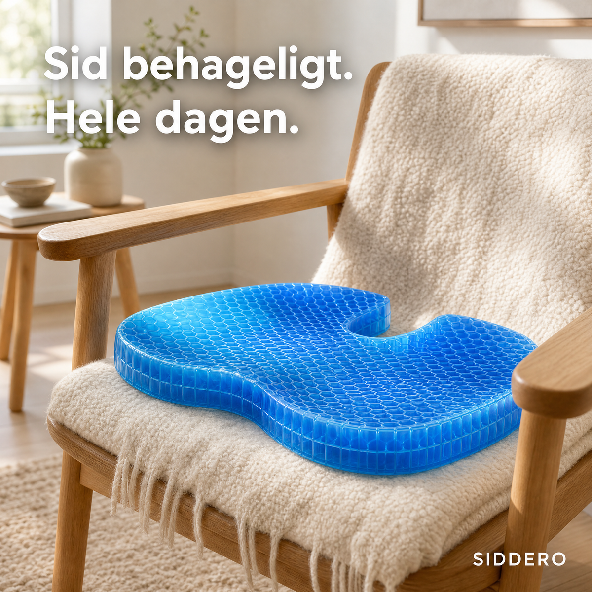 Siddero Gelpude, ergonomisk siddepude