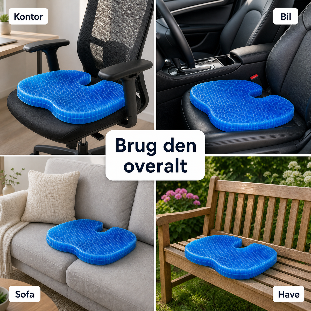Siddero Gelpude, ergonomisk siddepude